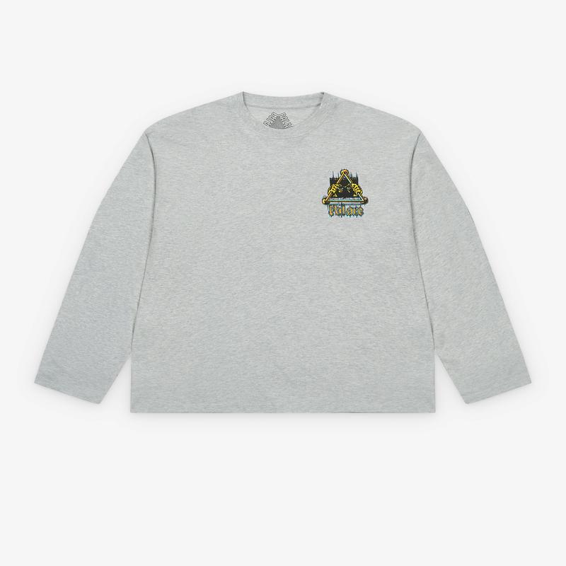Palace - Men's Lock In Longsleeve - (Grey Marl)
