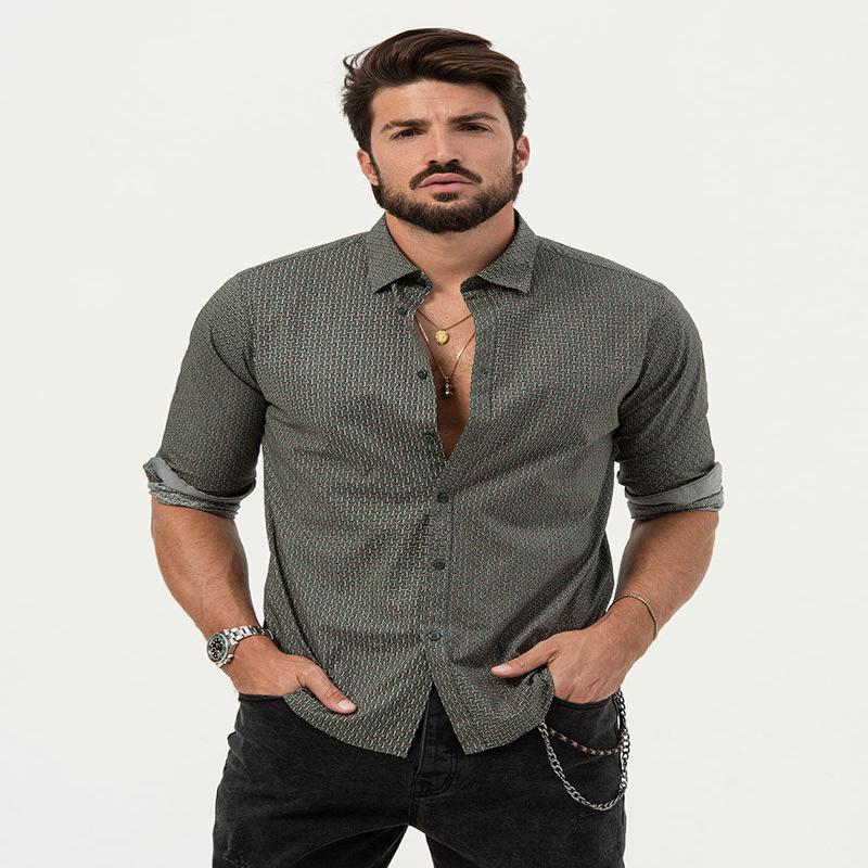 ALAN PRINTED SHIRT IN GREEN