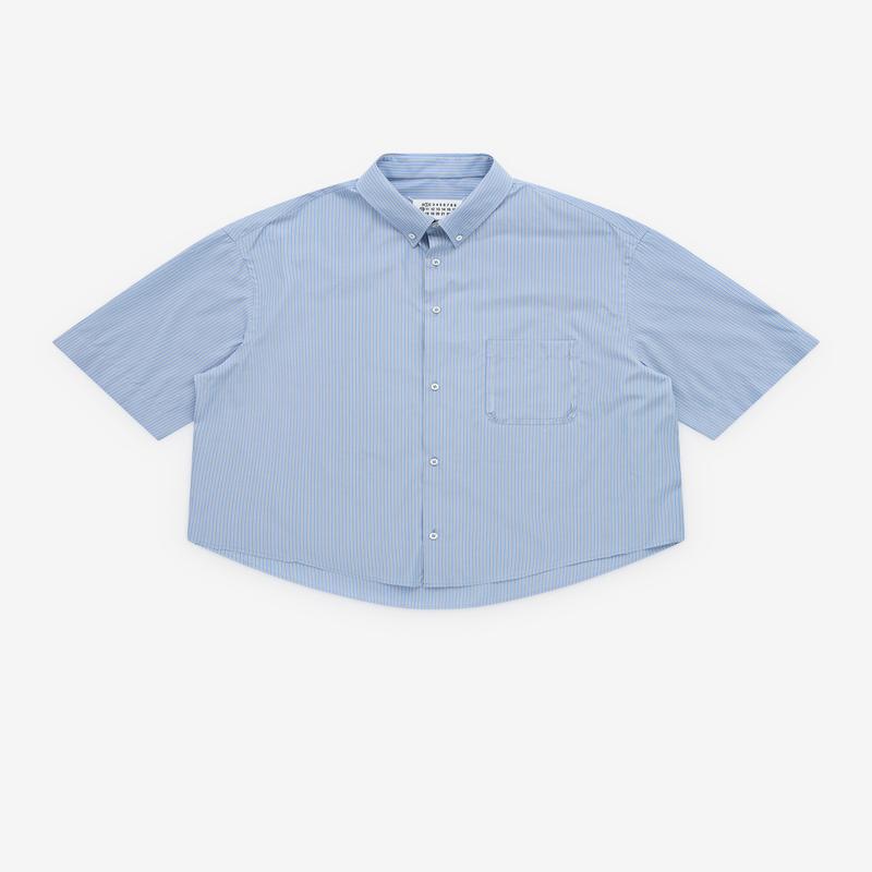 Maison Margiela - Women's Short-Sleeved Shirt - (Blue)