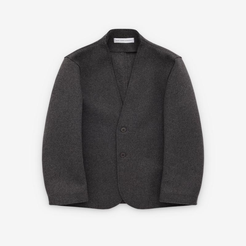 Marie Adam-Leenaerdt - Women's Collarless Blazer - (Grey)