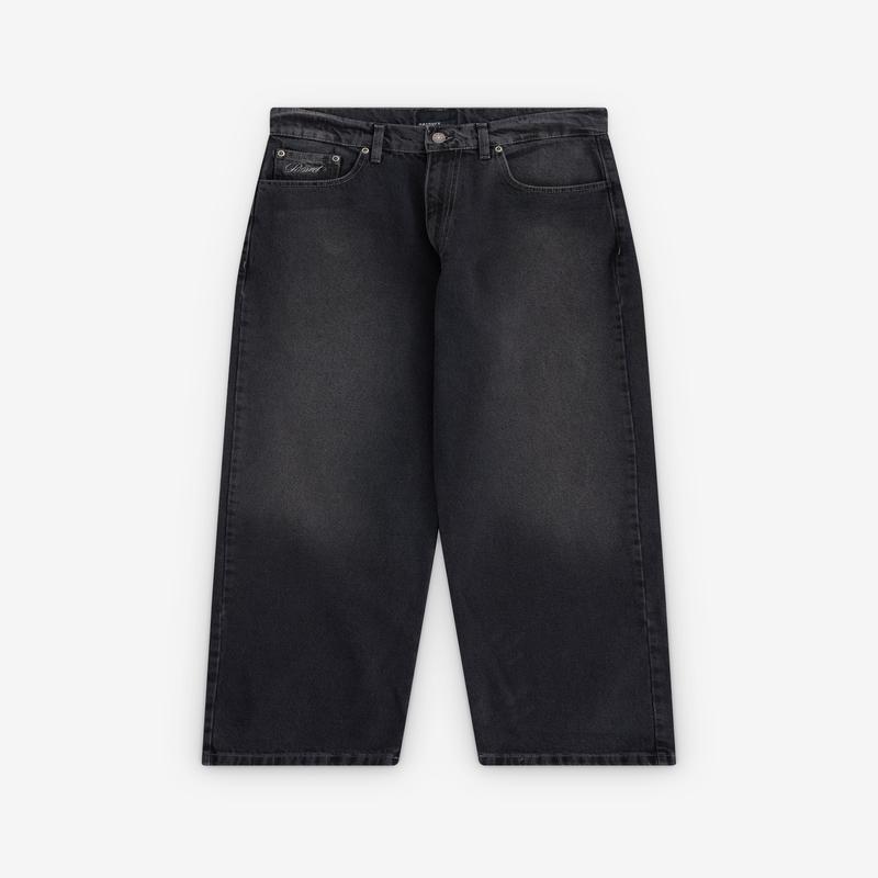 Paccbet - Mens Spot Wash Baggy Denim Pant - (Black)
