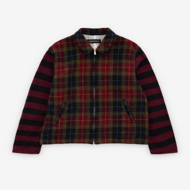 Undercover - Men's Check Jacket Jacket - (Bordeux)
