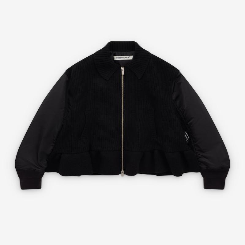 Undercover - Womens Ribbed Knit Jacket - (Black)