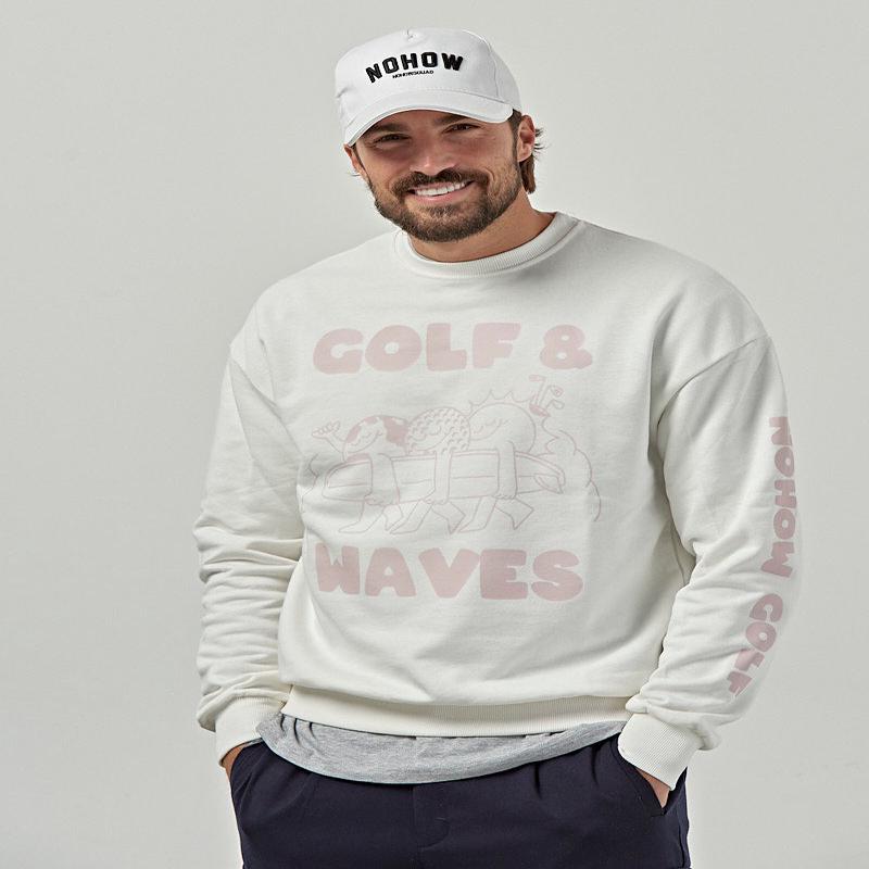 GOLF WAVES SWEATSHIRT IN WHITE