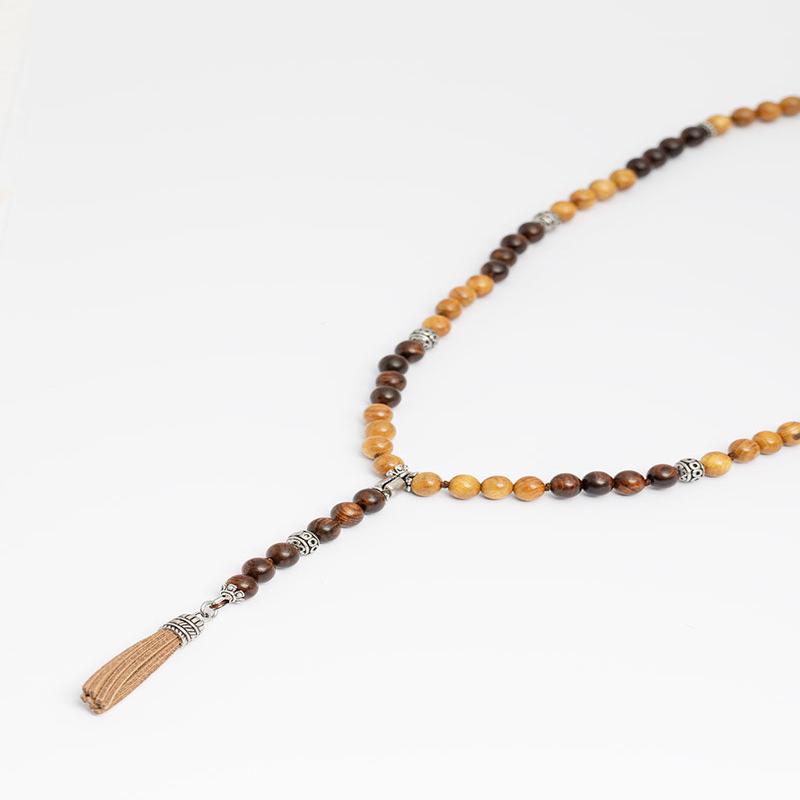 OTTO NECKLACE IN BLACK AND BEIGE