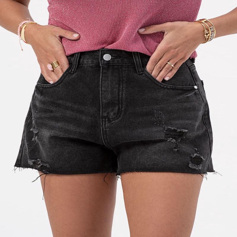 PAIGE DENIM SHORTS IN BLACK