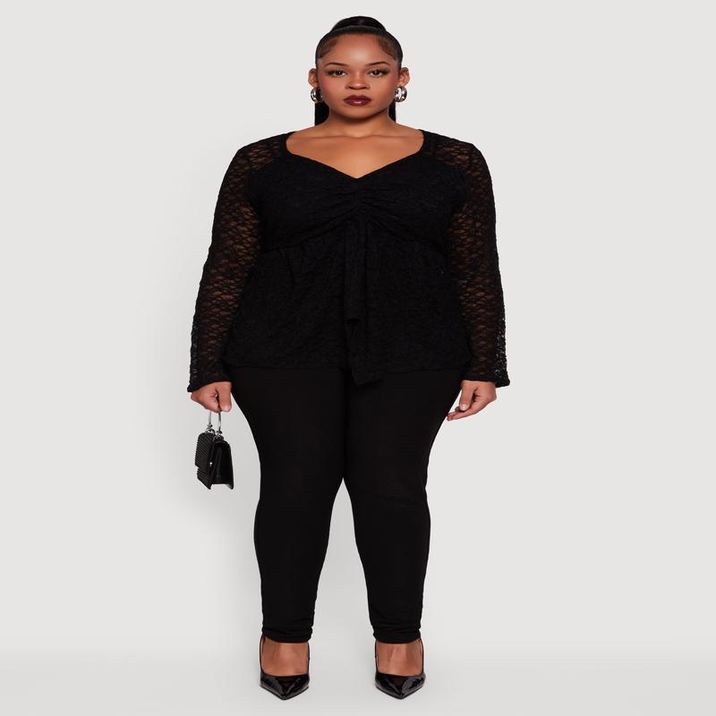 Plus Size High Waisted Scuba Dress Pants