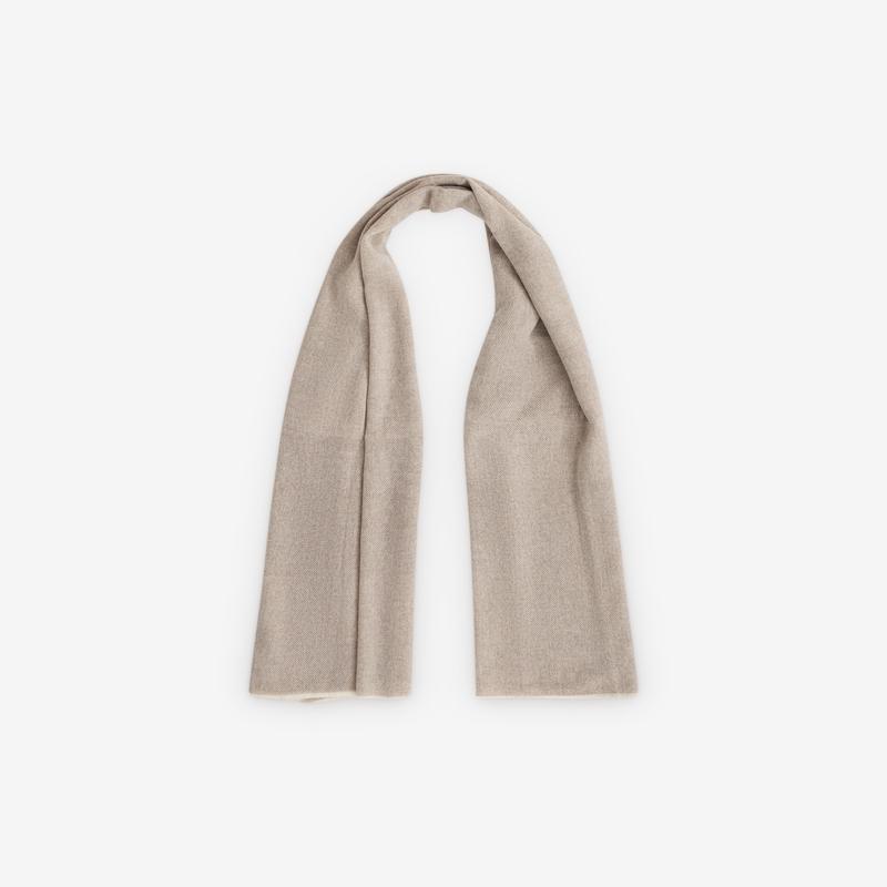 William Welstead - Cashmere Scarf - (Grey Brown)
