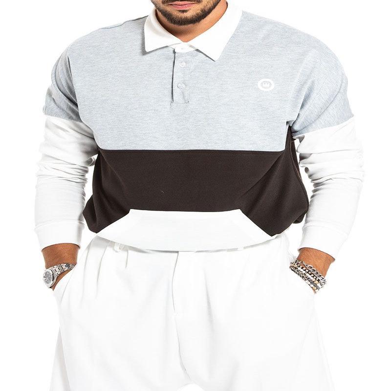 WINTON SWEATSHIRT IN WHITE, GREY AND BROWN