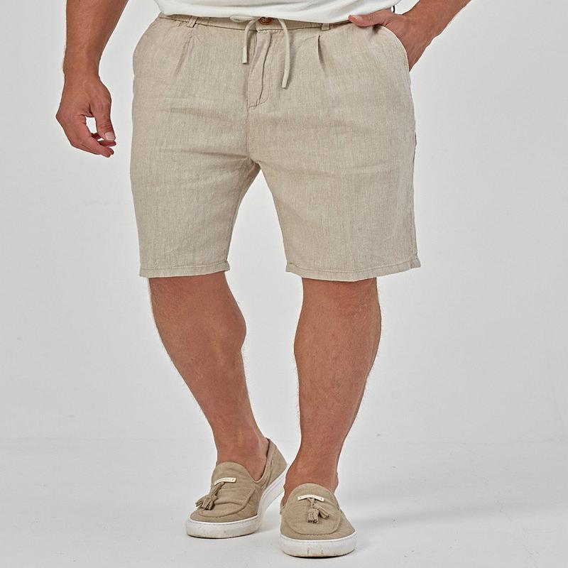 HUNTER LINEN SHORTS IN BEIGE