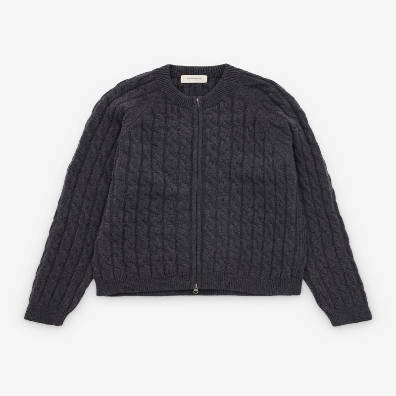 Mfpen - Men's Editor Zip Sweater - (Dark Grey)