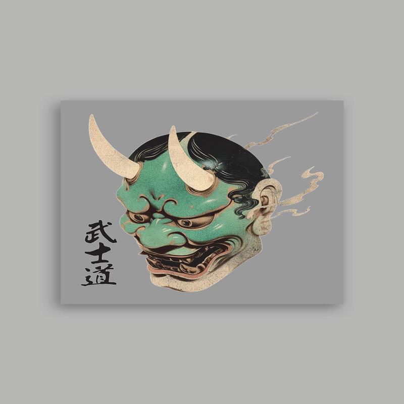 Oni Large Sticker in Green