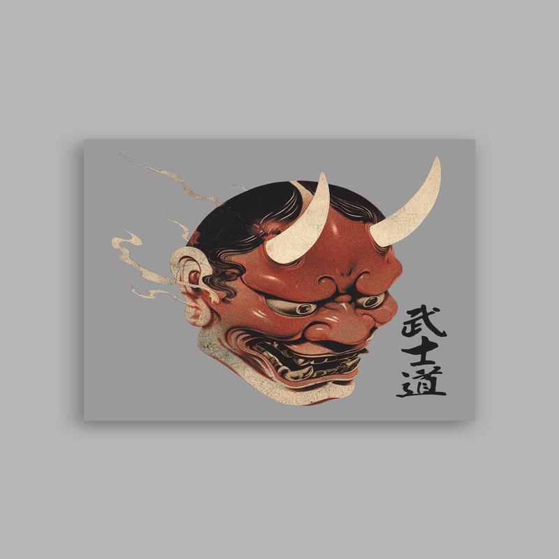 Oni Large Sticker in Red