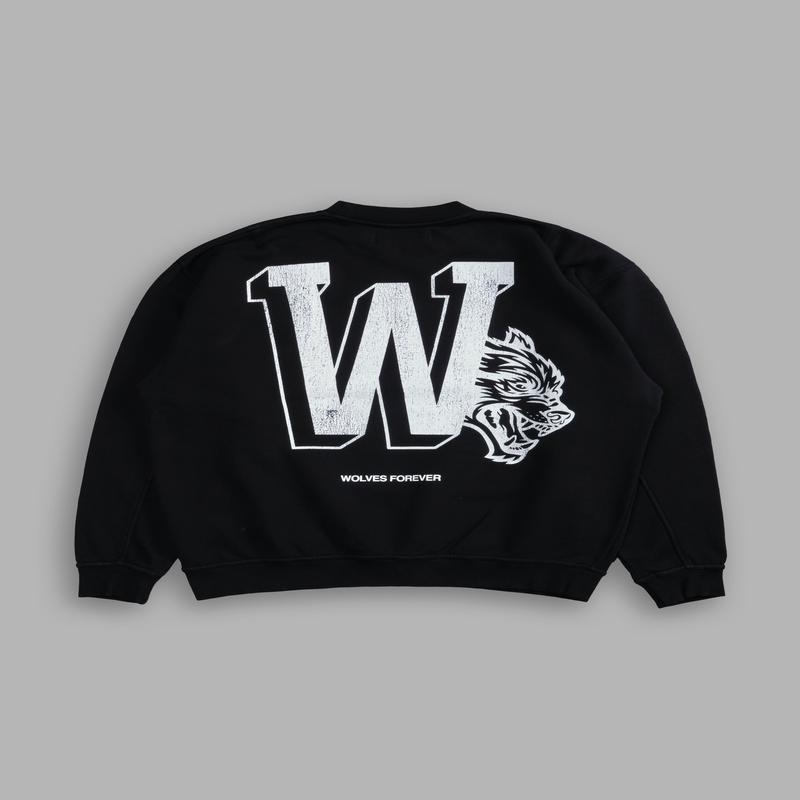 Our Stamp Cornell Crewneck in Black