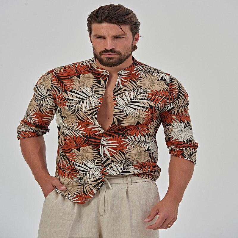 RIVER PRINTED SHIRT WITH PALM