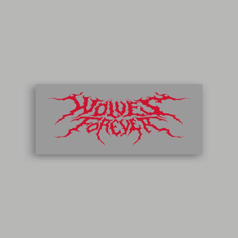 Wolves Forever Hesh Large Vinyl Decal in Red