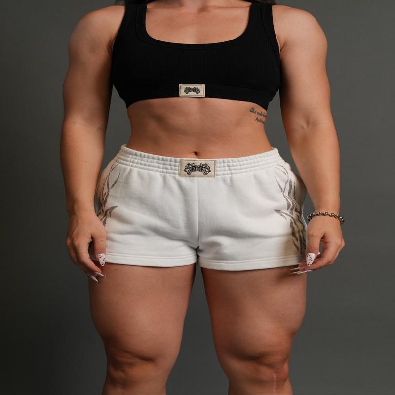 Finite Flame Ellie Sweat Shorts in Cream