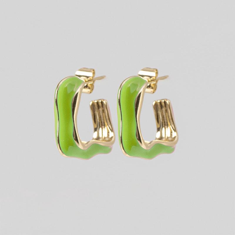 ISLA EARRINGS IN GREEN