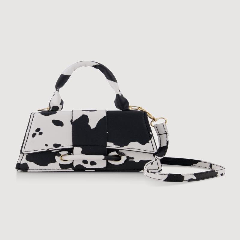 Chic Animal Print Faux Leather Crossbody Bag with Removable Strap