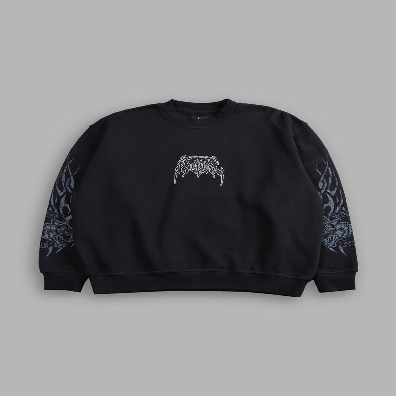 Finite Flame London Crewneck in Black