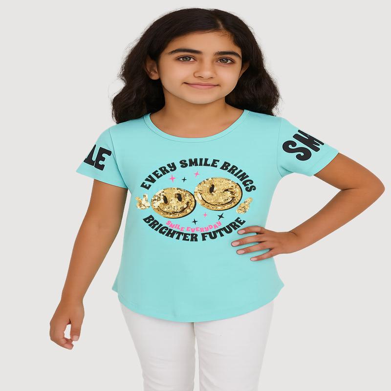 Girls Brighter Future Sequin Graphic T Shirt