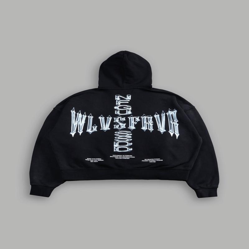 Iron Code Darco Double Zip Hoodie in Black Inverted Sun Fade
