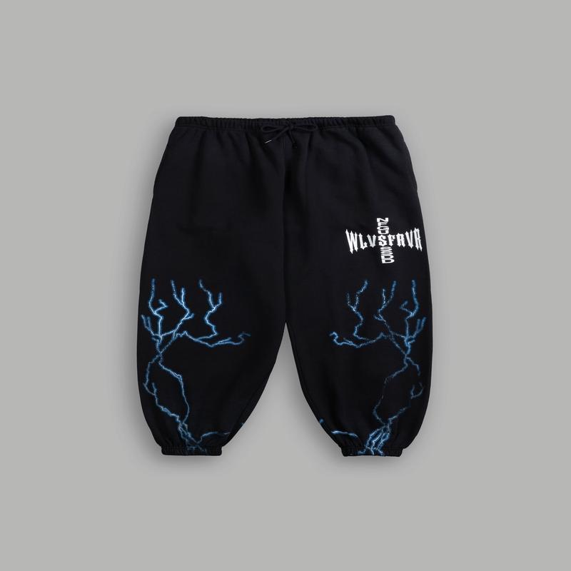 Iron Code Lounger Sweat Pants in Black Drift Wash