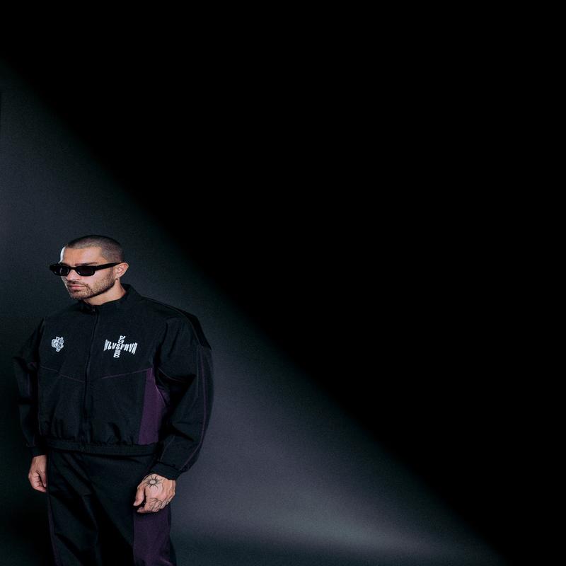 Wlvs Frvr Quinn Track Jacket in Black/Phantom Purple