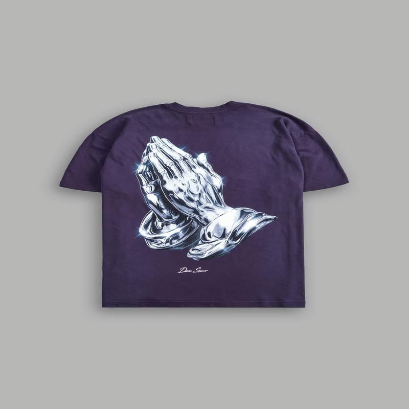 Chrome Sacrifice "Premium" Oversized Tee in Phantom Purple Inverted Sun Fade