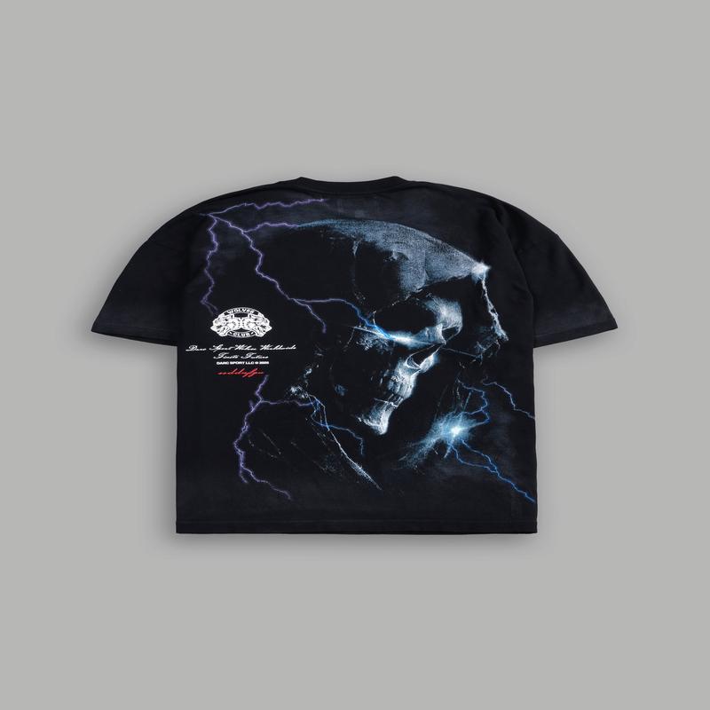 Future's Call "Side By Side" Series Premium Oversized Tee in Black Drift Wash