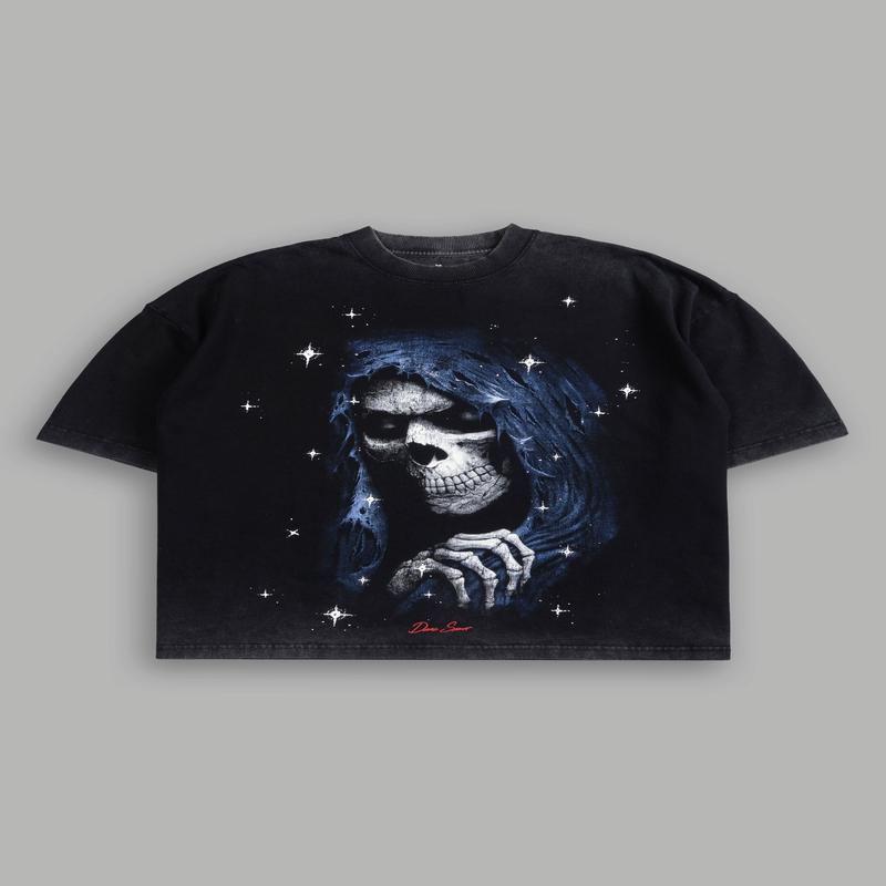 Grim Future Grunge "Box Cut" Tee in Black