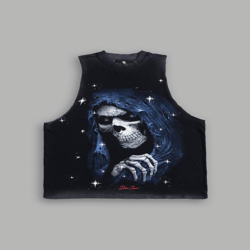 Grim Future "Tommy" Muscle Tee in Black