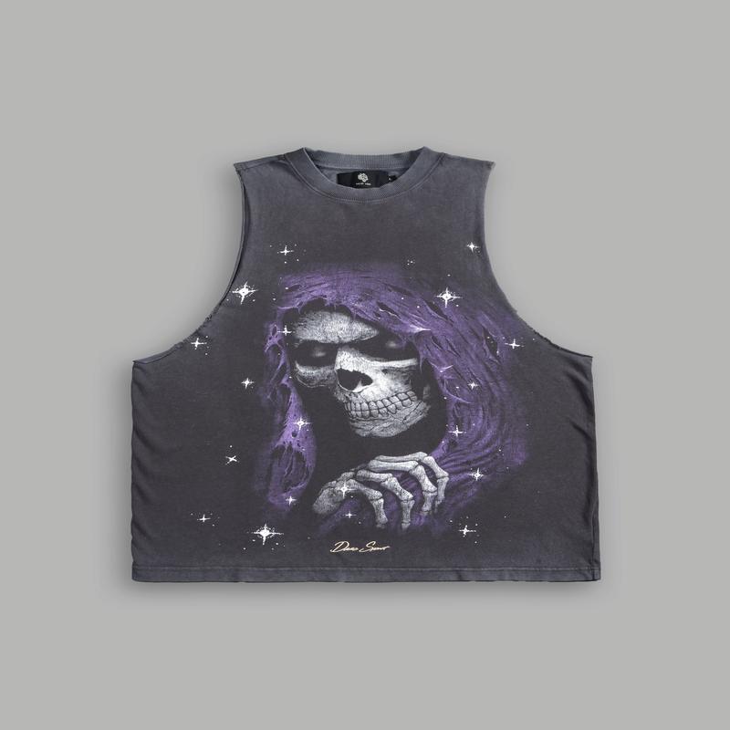 Grim Future "Tommy" Muscle Tee in Wolf Gray