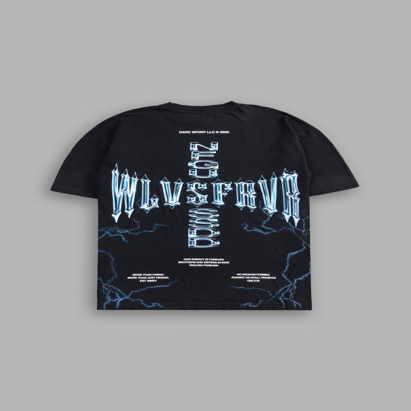 Iron Code "Side By Side" Series Premium Oversized Tee in Charcoal Drift Wash