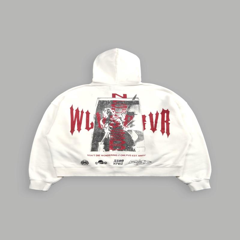 Born Darc Darco Double Zip Hoodie in Cream