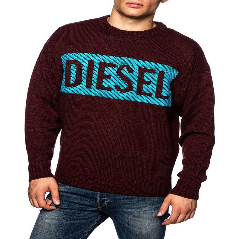 K-LOGOX-C SWEATER IN BORDEAUX