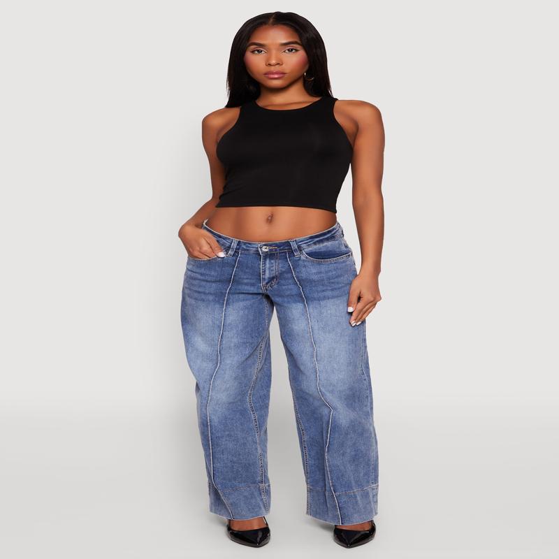 Crew Neck Cropped Tank Top