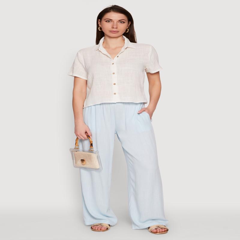 Drawstring Palazzo Pants