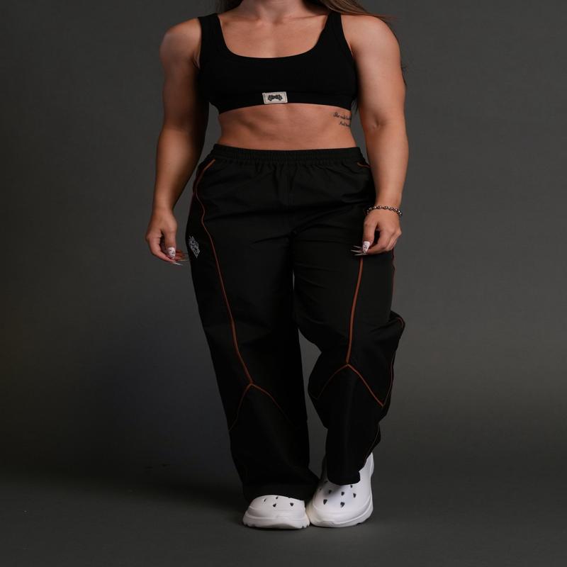 Dual Wolf She Quinn Track Pants in Black/Desert