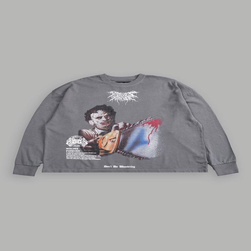 Nightmare Grunge "Box Cut" L/S Tee in Dove Gray