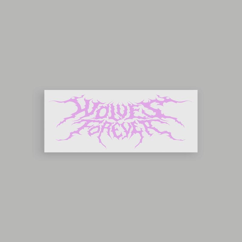 Wolves Hesh Large Sticker in Purple