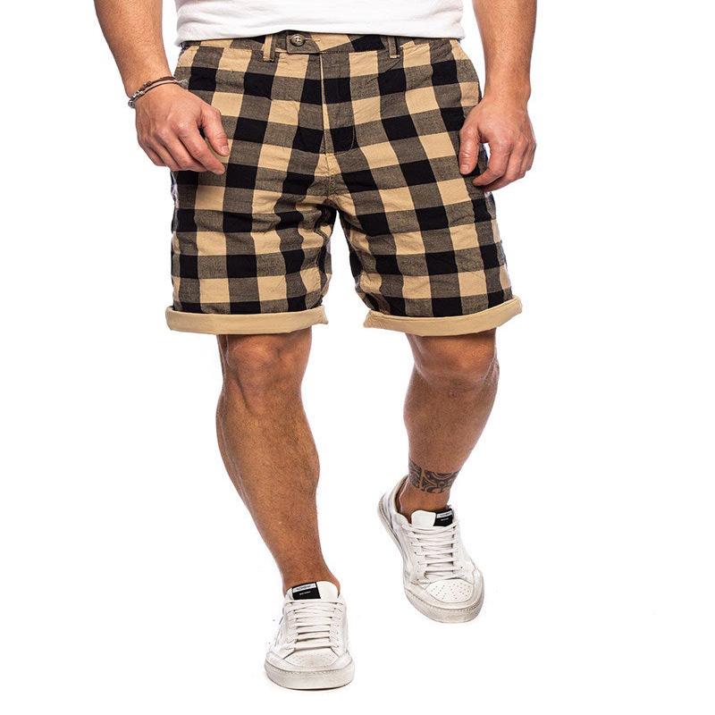 BUFFALO REVERSIBLE GD SHORTS IN LIGHT BROWN