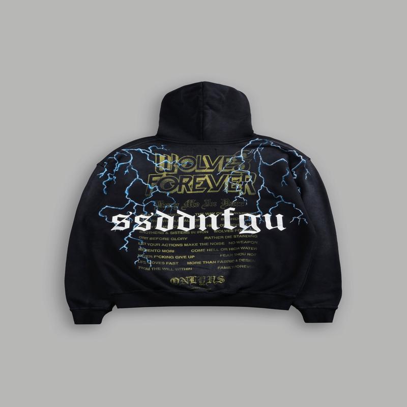 Darc Storm "Pierce" Hoodie in Black Drift Wash