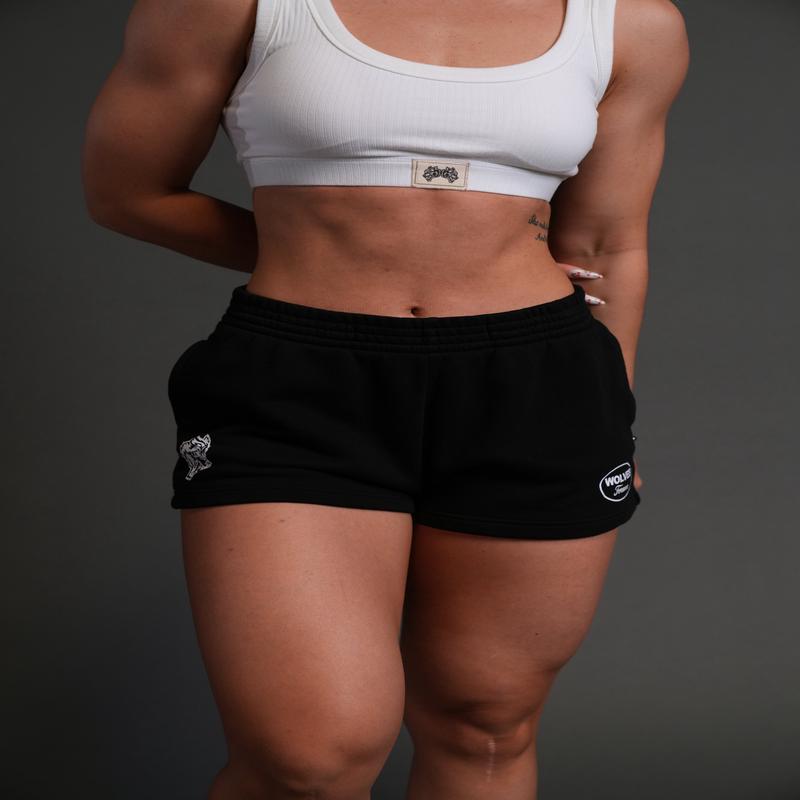 Our Time Ellie Sweat Shorts in Black