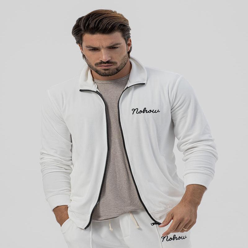 CHENILLE SWEATSHIRT IN WHITE