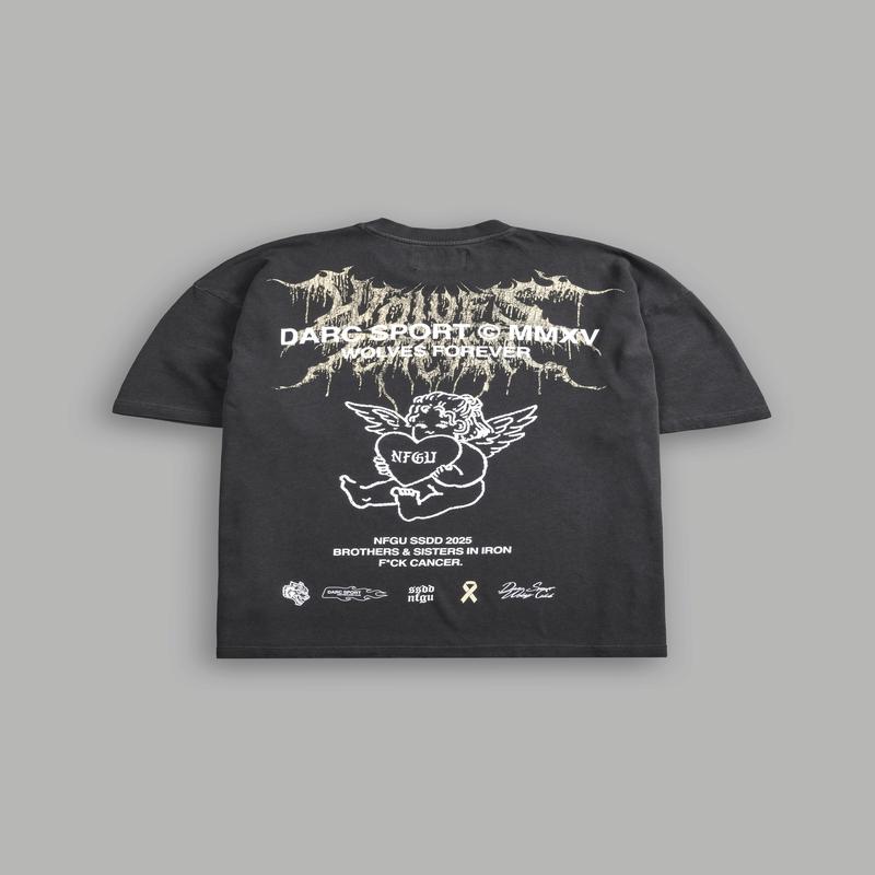 Cherub Core "Premium" Oversized Tee in Wolf Gray