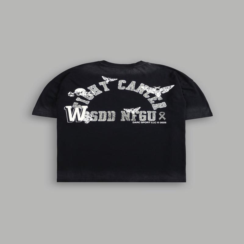 Fight Cancer 2025 "Premium" Oversized Tee in Black Drift Wash