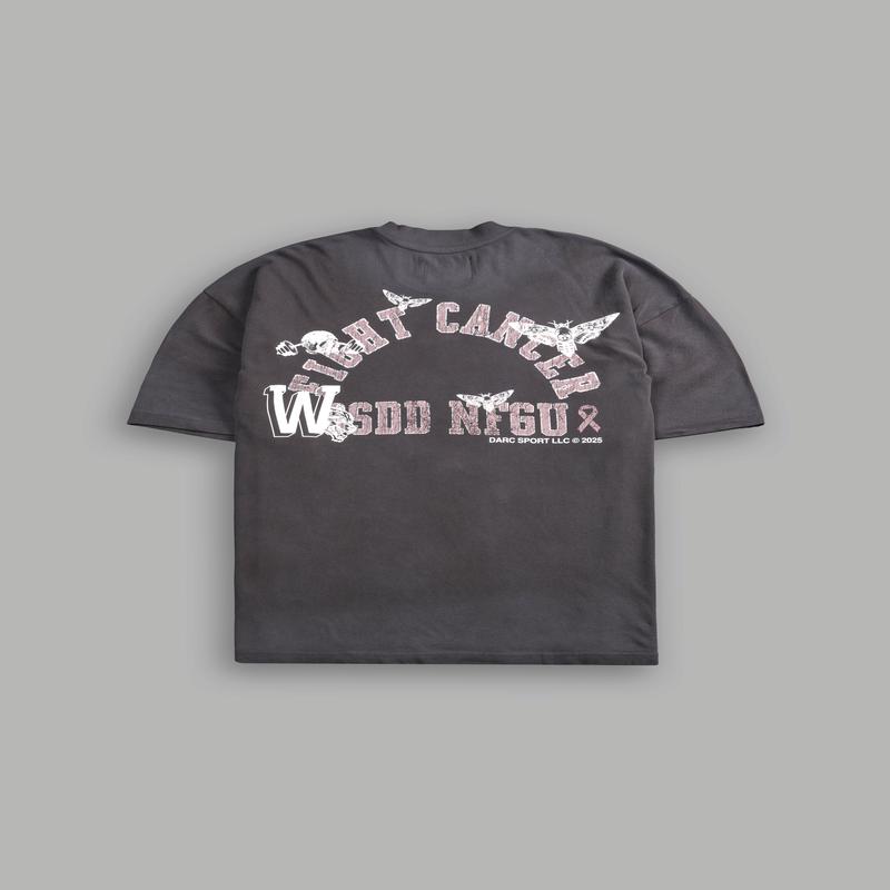 Fight Cancer 2025 "Premium" Oversized Tee in Wolf Gray/Pink Drift Wash