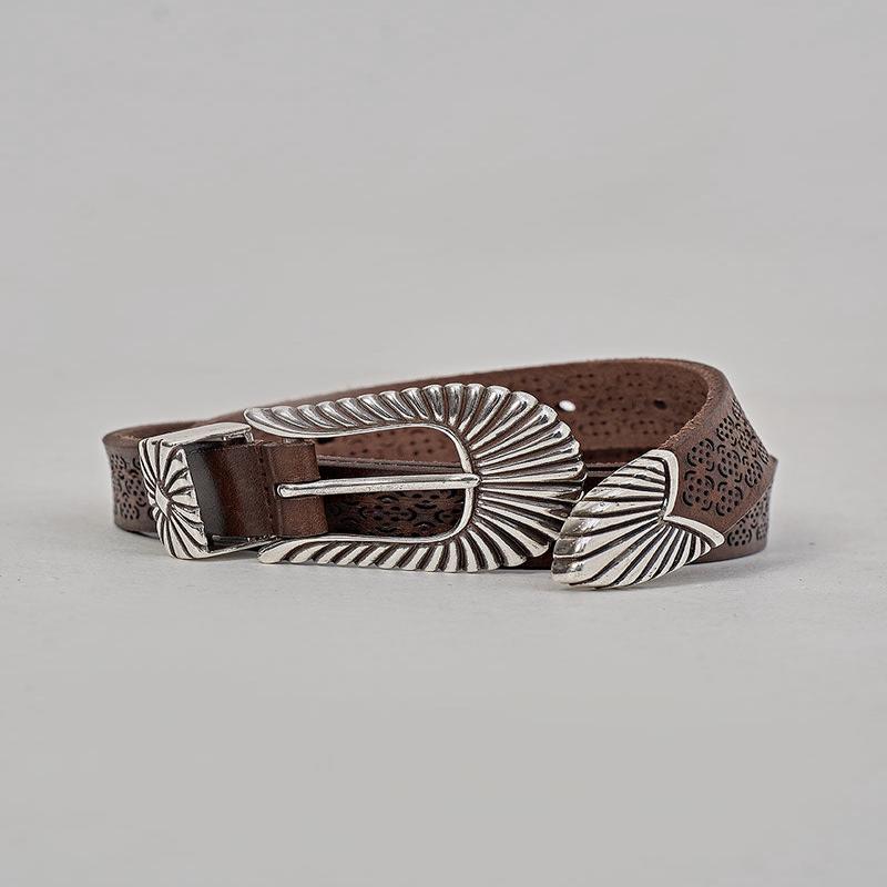 HELGE LEATHER BELT IN BROWN
