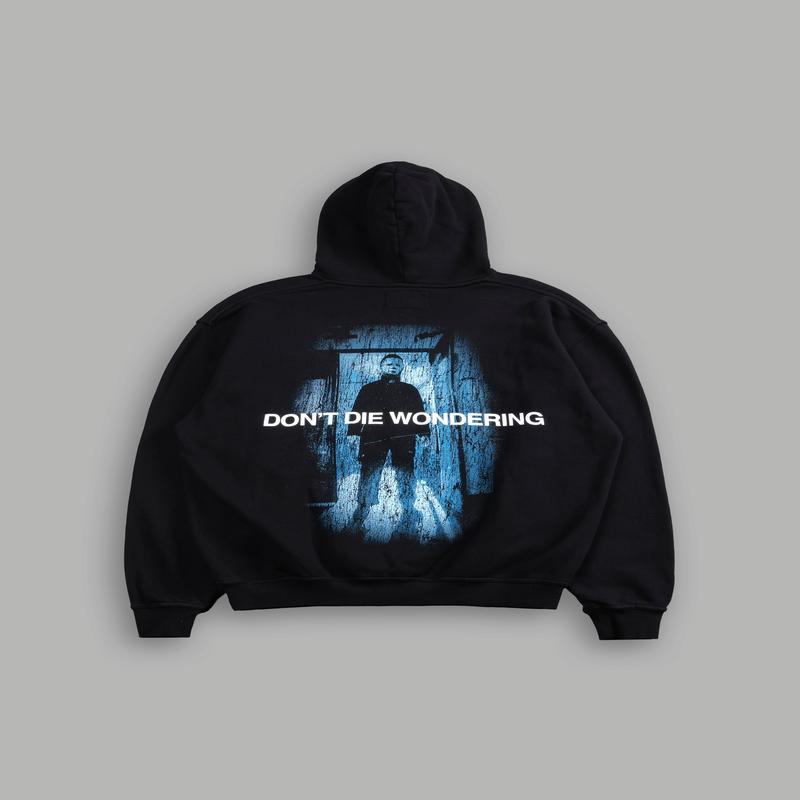 Nowhere to Run "Pierce" Hoodie in Black Drift Wash